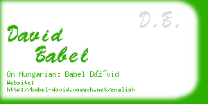 david babel business card